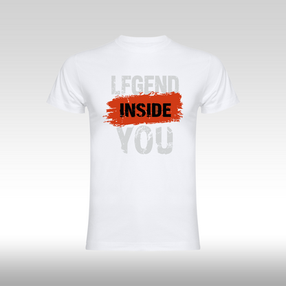 Tricou alb personalizat bumbac Fata gaming "Legend Inside You" streetwear
