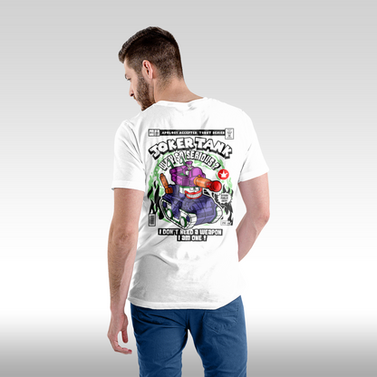 Tricou alb personalizat bumbac Spate Barbat batman "The Joker Tank Funko" streetwear
