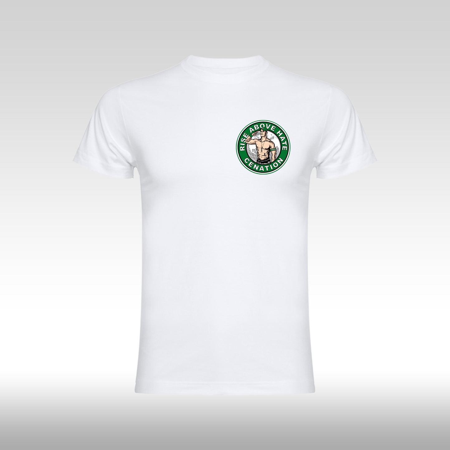 Tricou alb personalizat bumbac fata wrestling "John Cena Funko" streetwear
