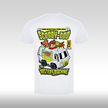 Tricou alb personalizat bumbac spate desene "Scooby-Doo The Mystery Machine Funko" streetwear