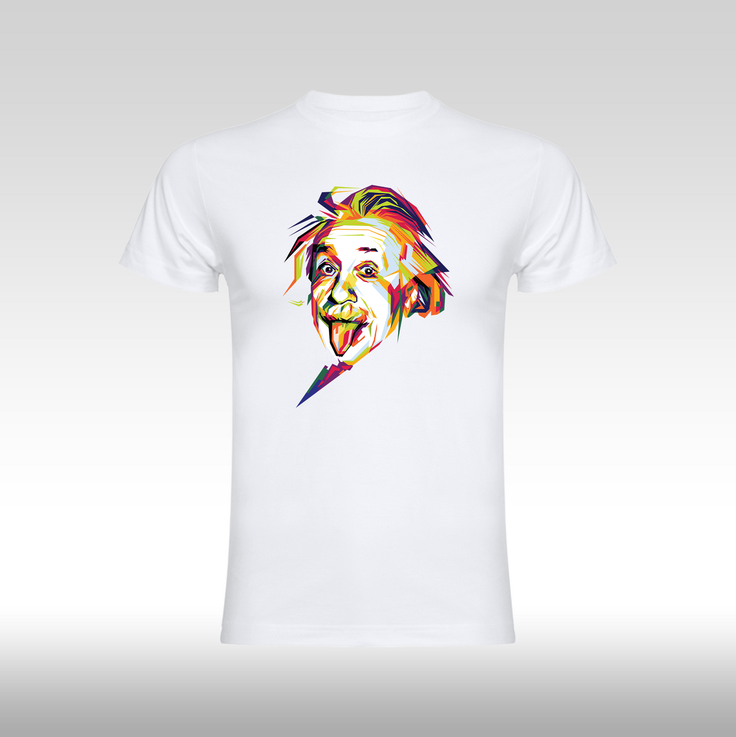 Tricou alb personalizat bumbac urban "Albert Einstein" streetwear
