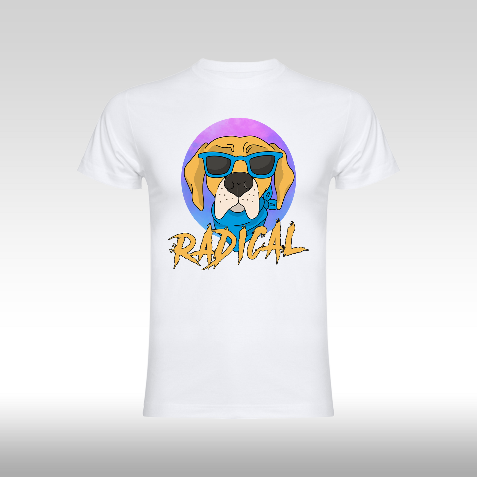 Tricou alb personalizat bumbac urban "Radical" streetwear

