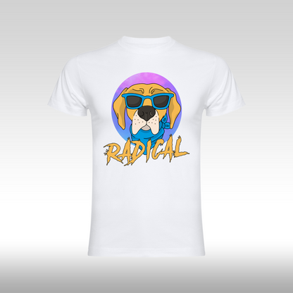 Tricou alb personalizat bumbac urban "Radical" streetwear
