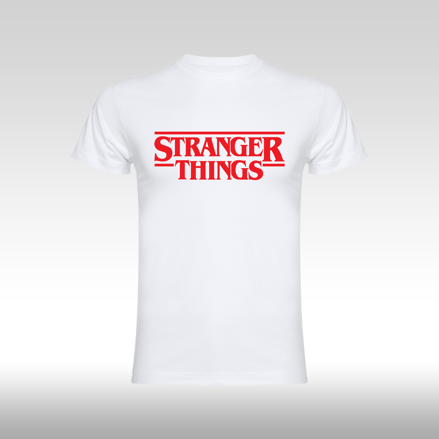 Tricou alb personalizat bumbac urban "Stranger Things" streetwear