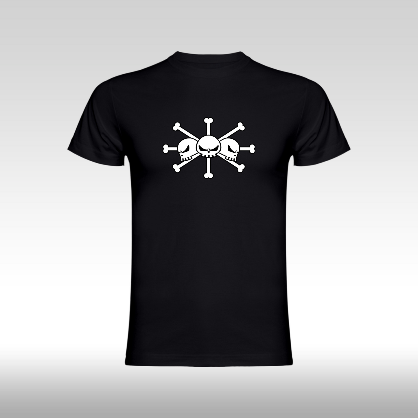 Tricou negru personalizat bumbac Fata anime "Blackbeard" streetwear
