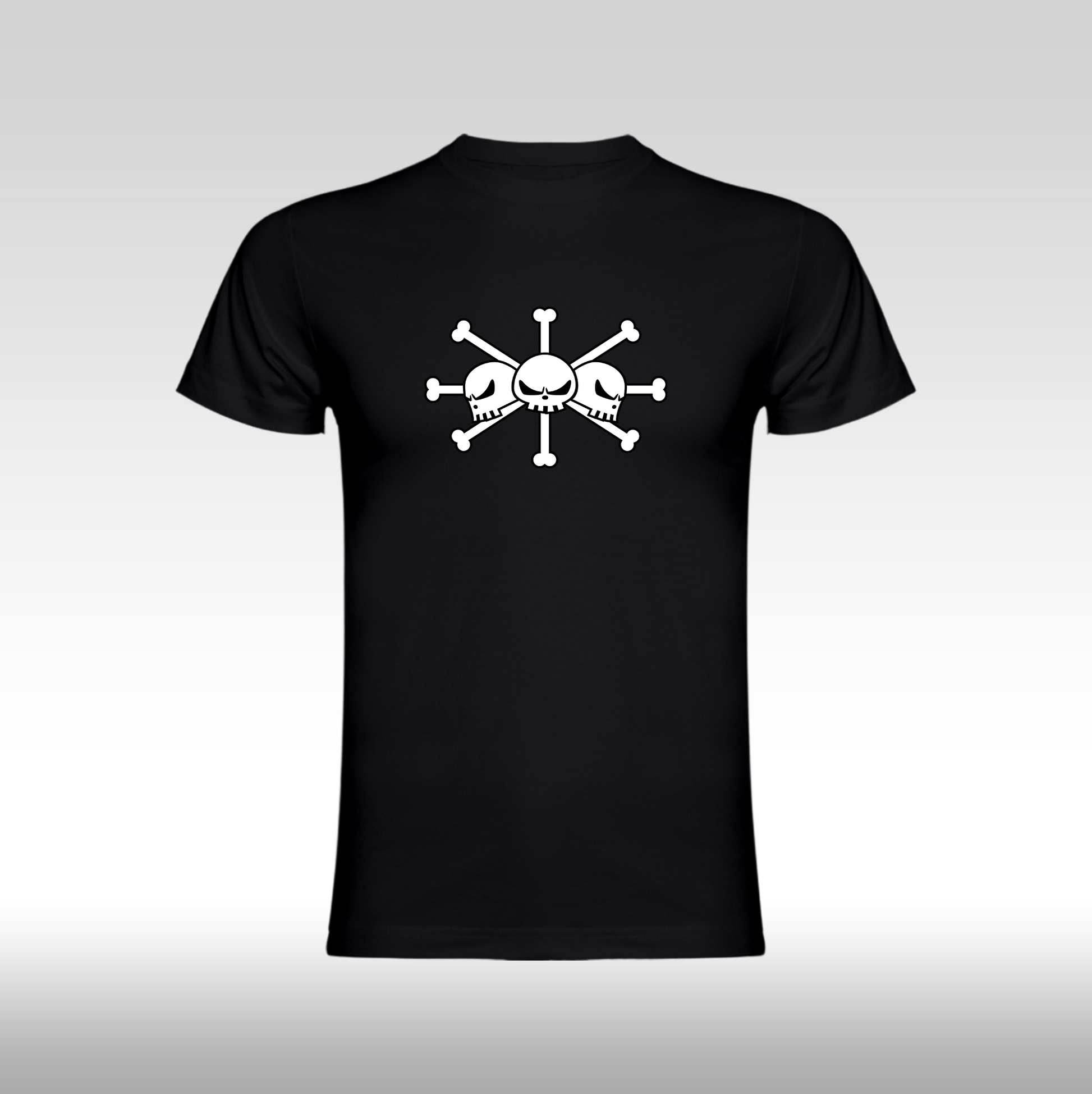 Tricou negru personalizat bumbac Fata anime "Blackbeard" streetwear
