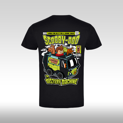 Tricou negru personalizat bumbac Spate desene "Scooby-Doo The Mystery Machine Funko" streetwear