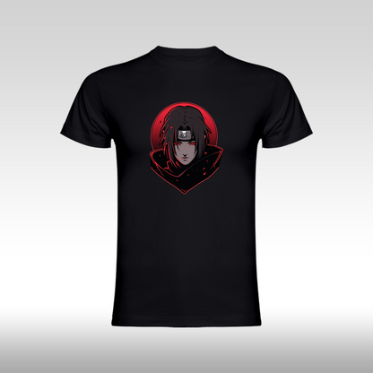 Tricou negru personalizat bumbac fata Dama anime "Itachi Funko" streetwear