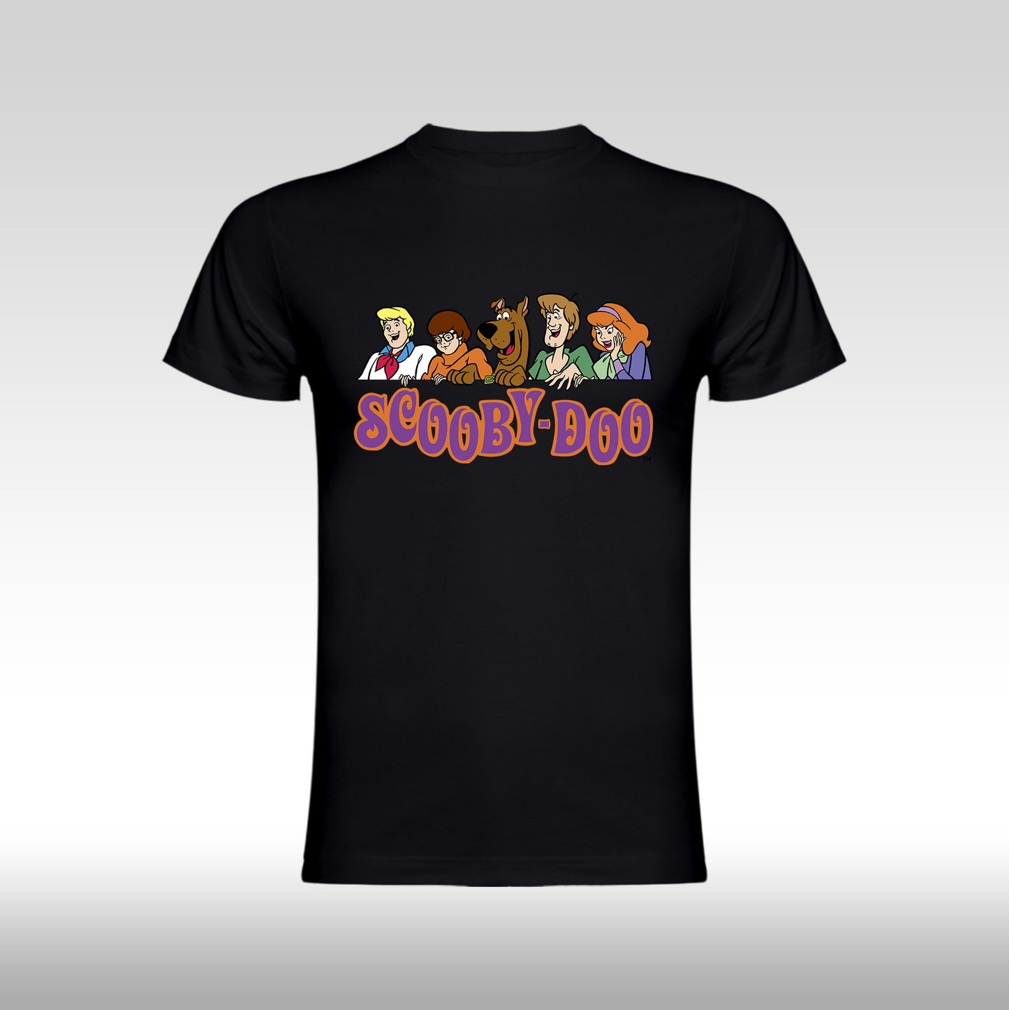 Tricou negru personalizat bumbac fata desene "Scooby-Doo The Mystery Machine Funko" streetwear