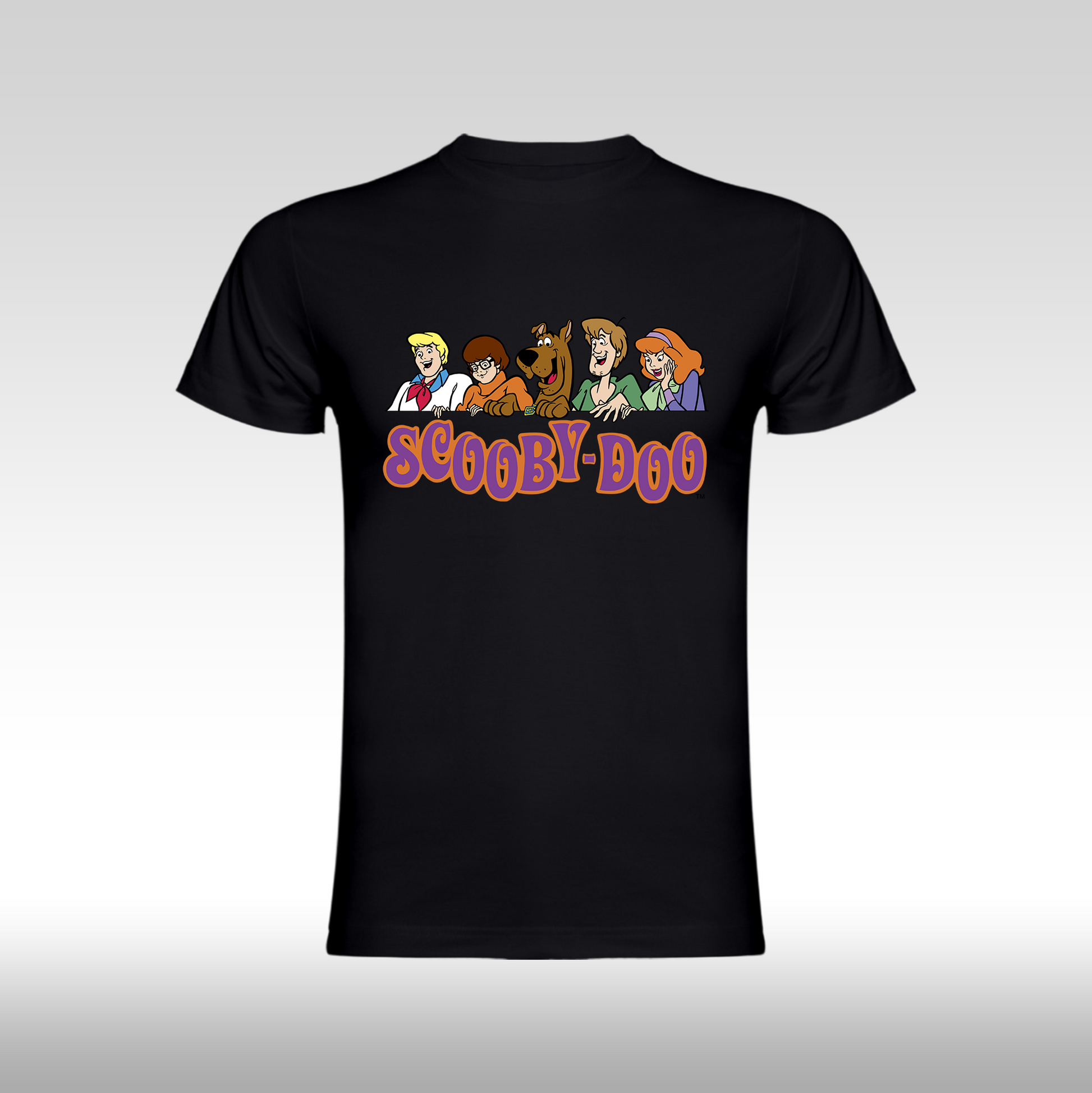 Tricou negru personalizat bumbac fata desene "Scooby-Doo The Mystery Machine Funko" streetwear
