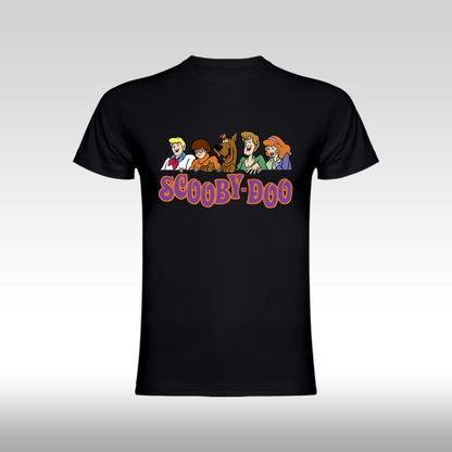 Tricou negru personalizat bumbac fata desene "Scooby-Doo The Mystery Machine Funko" streetwear