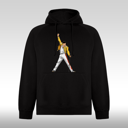 Hanorac Negru personalizat rock "Queen" streetwear
