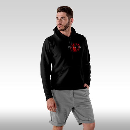 Hanorac Negru personalizat Fata barbat urban "Bruce Lee" streetwear
