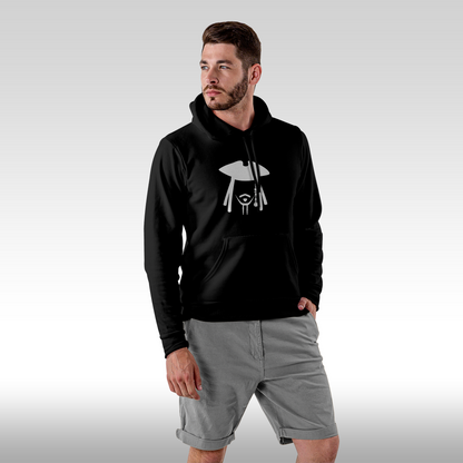 Hanorac Negru personalizat Fata barbat urban "Pirates Of Caribbean" streetwear
