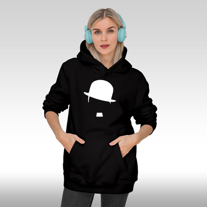 Hanorac Negru personalizat Fata Dama urban "Charlie Chaplin" streetwear
