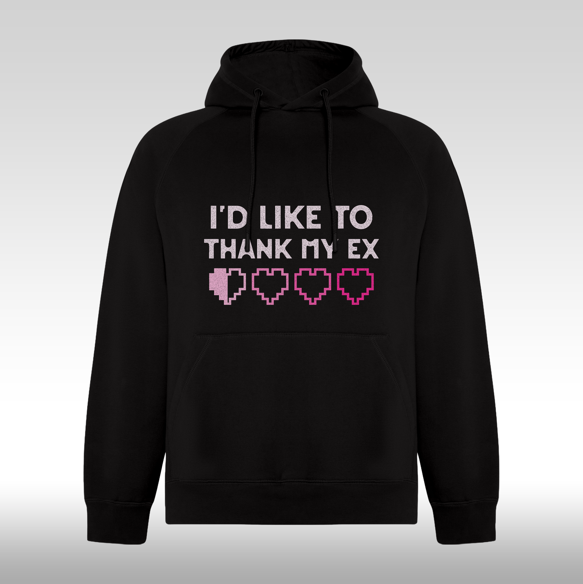 Hanorac Negru personalizat Fata Dama urban "I'd Like To Thank My Ex" streetwear
