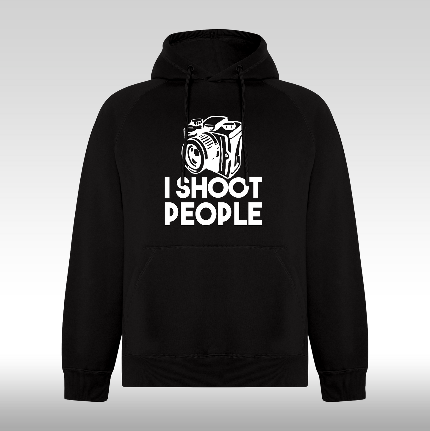 Hanorac Negru personalizat fotograf "I Shoot People" streetwear

