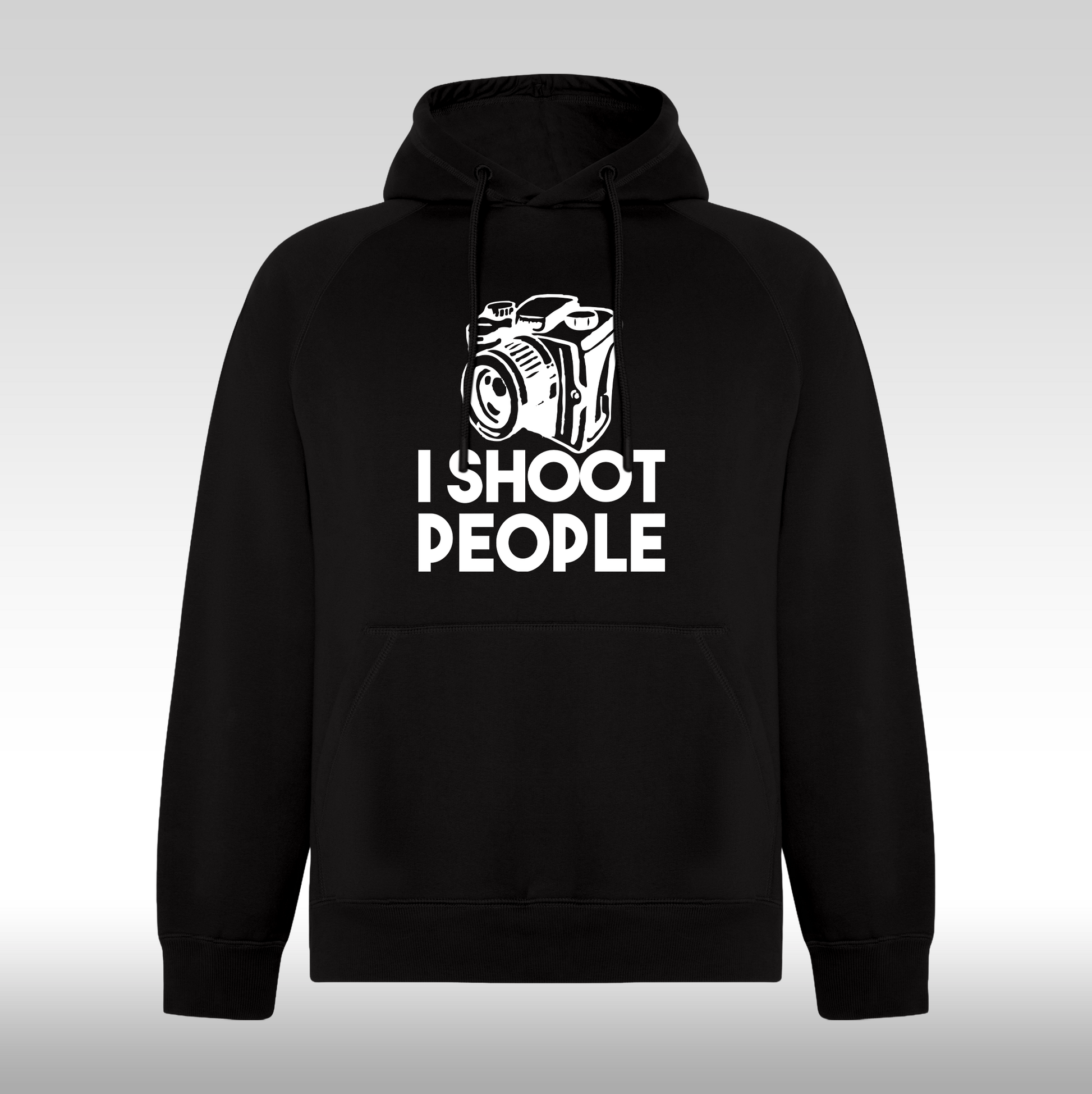 Hanorac Negru personalizat fotograf "I Shoot People" streetwear
