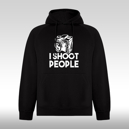 Hanorac Negru personalizat fotograf "I Shoot People" streetwear
