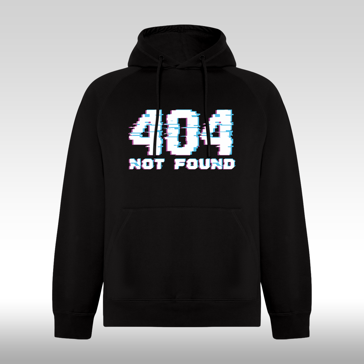 Hanorac Negru personalizat gaming "404 Not Found" streetwear
