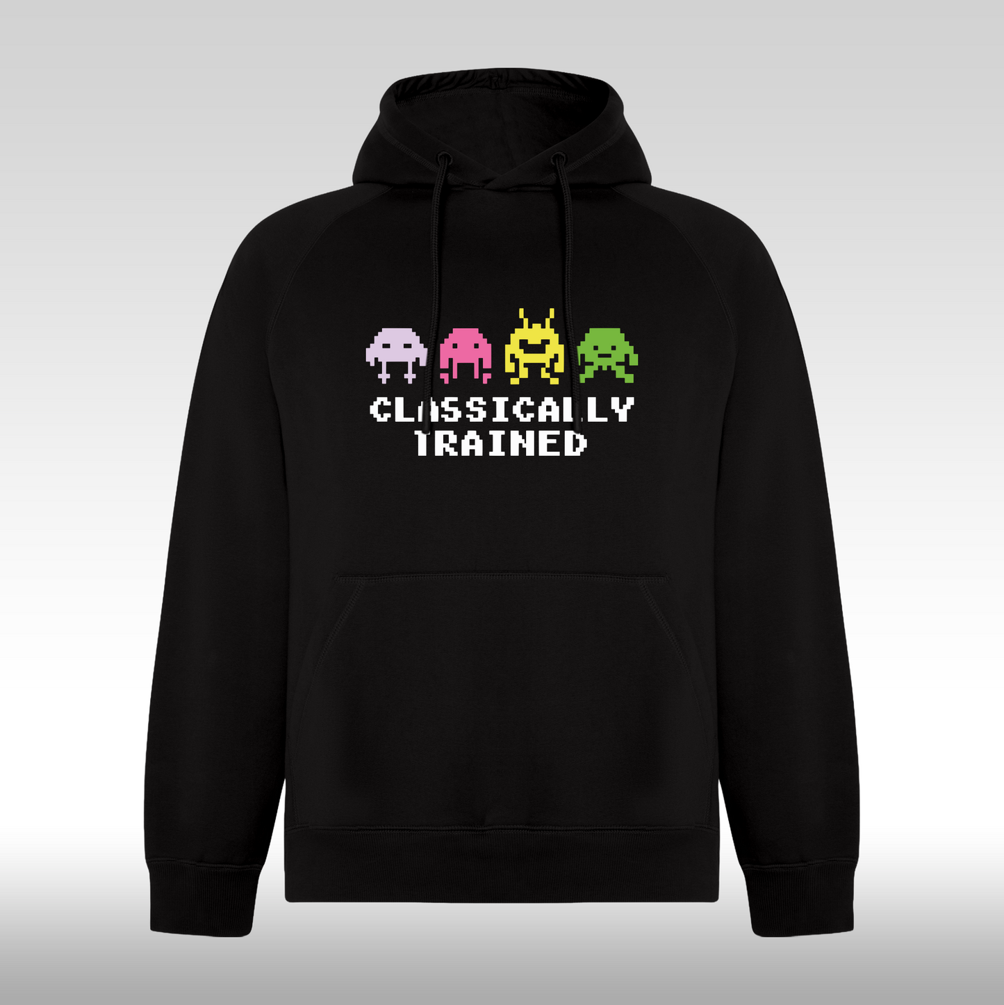 Hanorac Negru personalizat gaming "Classically Trained" streetwear
