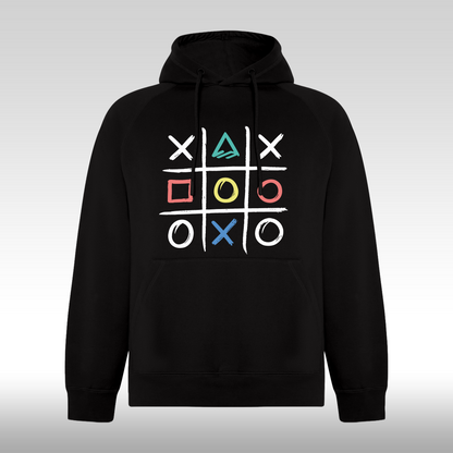 Hanorac Negru personalizat urban "Tic-Tac-Toe" streetwear
