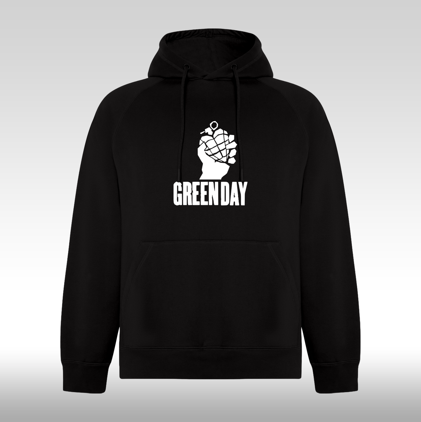 Hanorac Negru personalizat punk-rock "Green Day" streetwear
