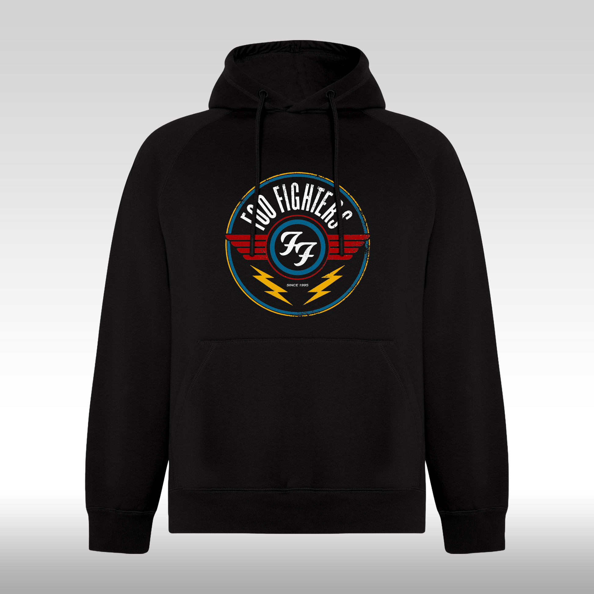 Hanorac Negru personalizat rock "Foo Fighters" streetwear
