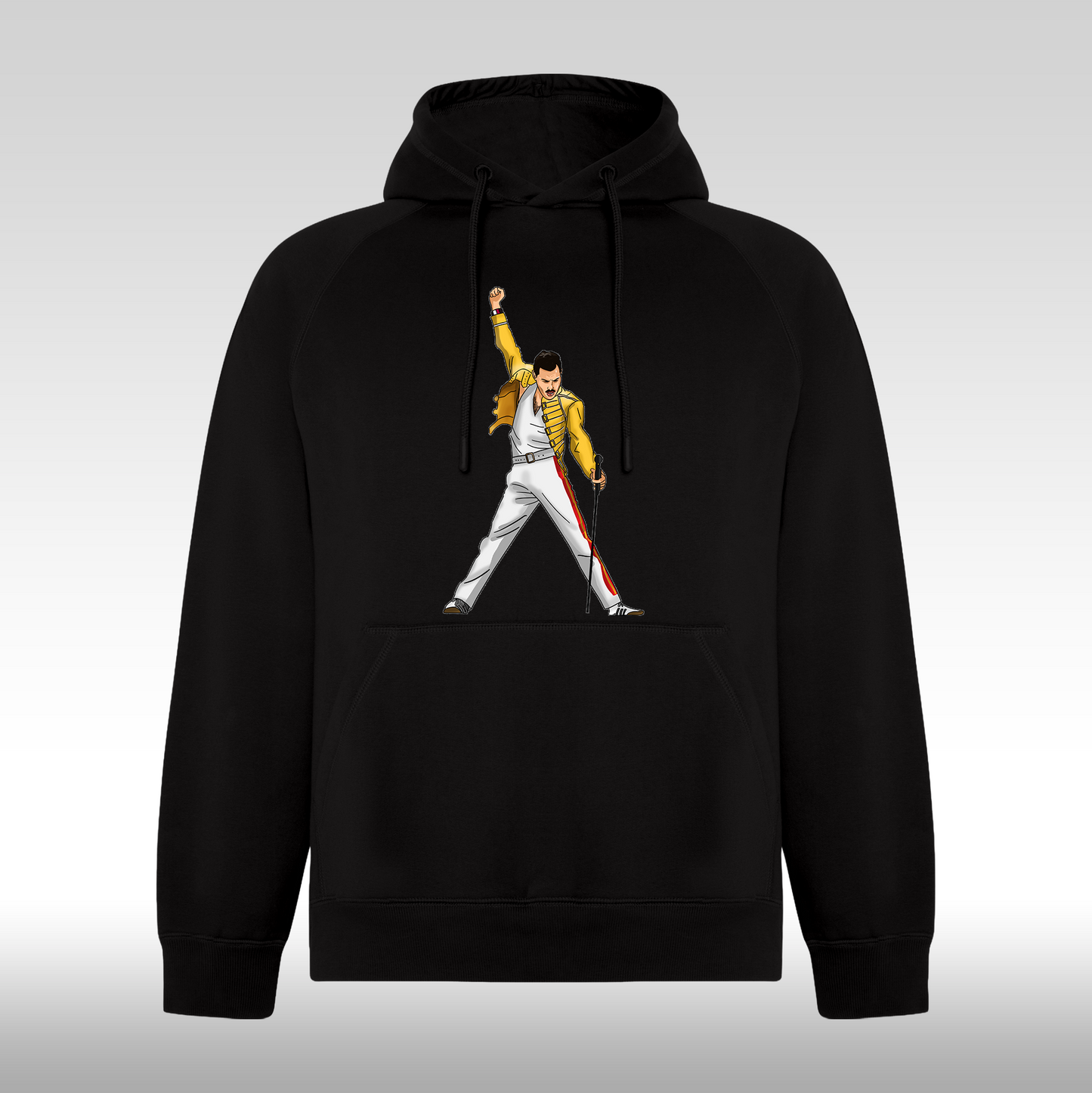 Hanorac Negru personalizat rock "Queen" streetwear
