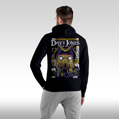 Hanorac Negru personalizat spate barbat urban "Davy Jones" streetwear
