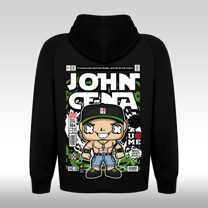 Hanorac Negru personalizat spate Dama urban "John Cena" streetwear
