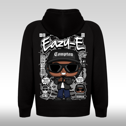 Hanorac Negru personalizat spate hip-hop "Eazy-E" streetwear
