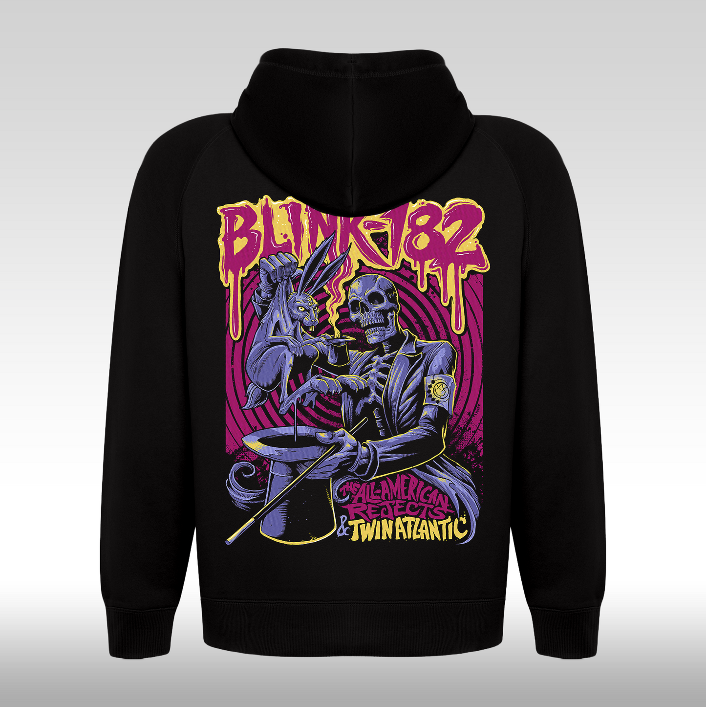 Hanorac Negru personalizat spate punk rock "Blink 182" streetwear
