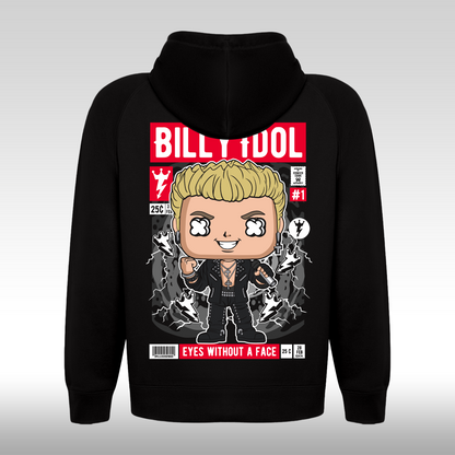 Hanorac Negru personalizat spate  rock "Billy Idol" streetwear
