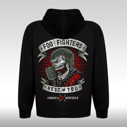 Hanorac Negru personalizat spate rock "Foo Fighters" streetwear
