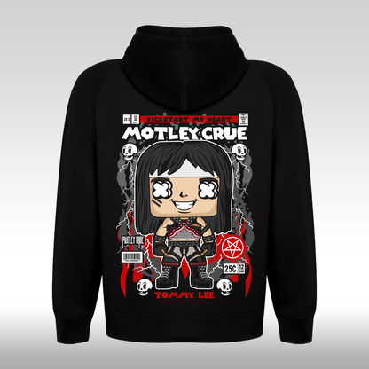 Hanorac Negru personalizat spate rock "Motley Crue" streetwear
