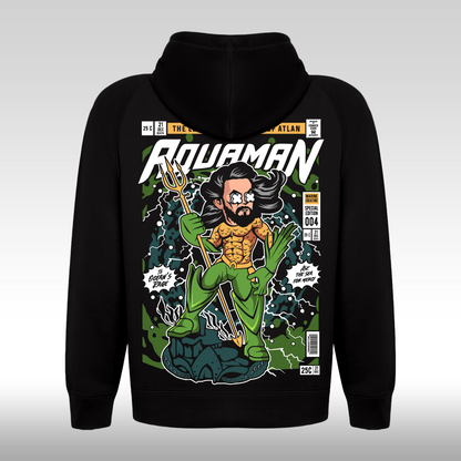 Hanorac Negru personalizat spate urban "Aquaman" streetwear
