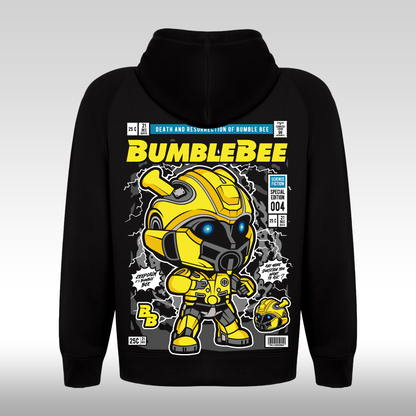 Hanorac Negru personalizat spate urban "BumbleBee" streetwear
