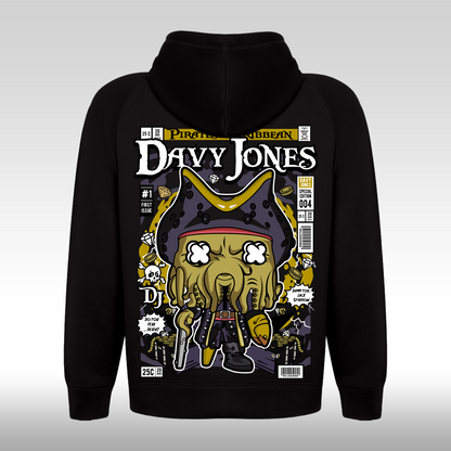 Hanorac Negru personalizat spate urban "Davy Jones" streetwear
