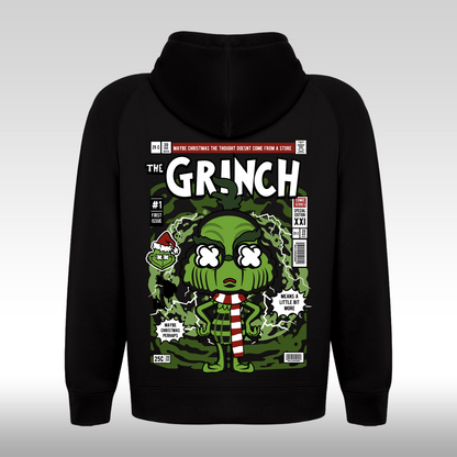 Hanorac Negru personalizat spate urban "Grinch" streetwear
