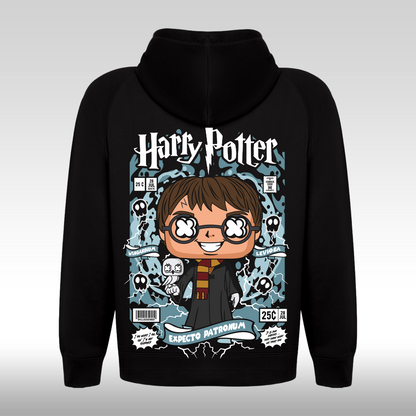 Hanorac Negru personalizat spate urban "Harry Potter" streetwear
