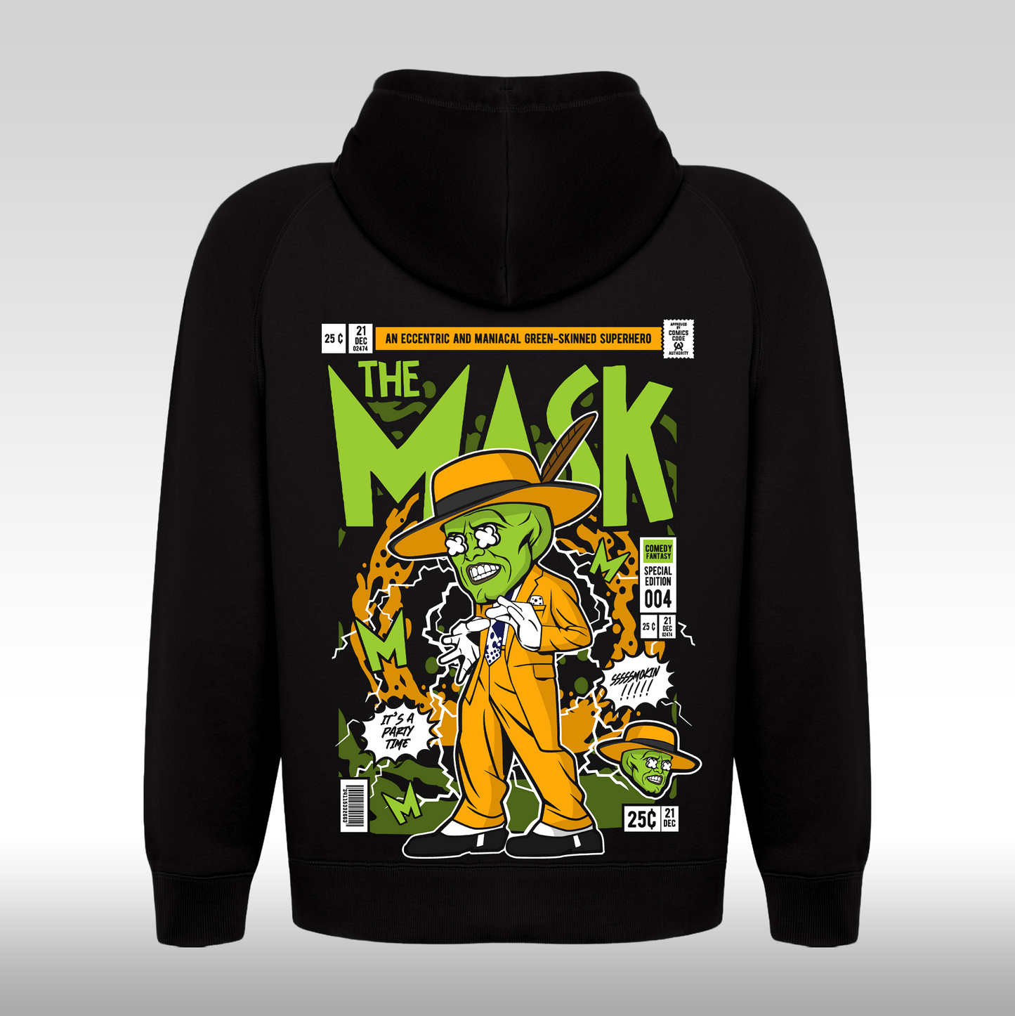 Hanorac Negru personalizat spate urban "The Mask" streetwear
