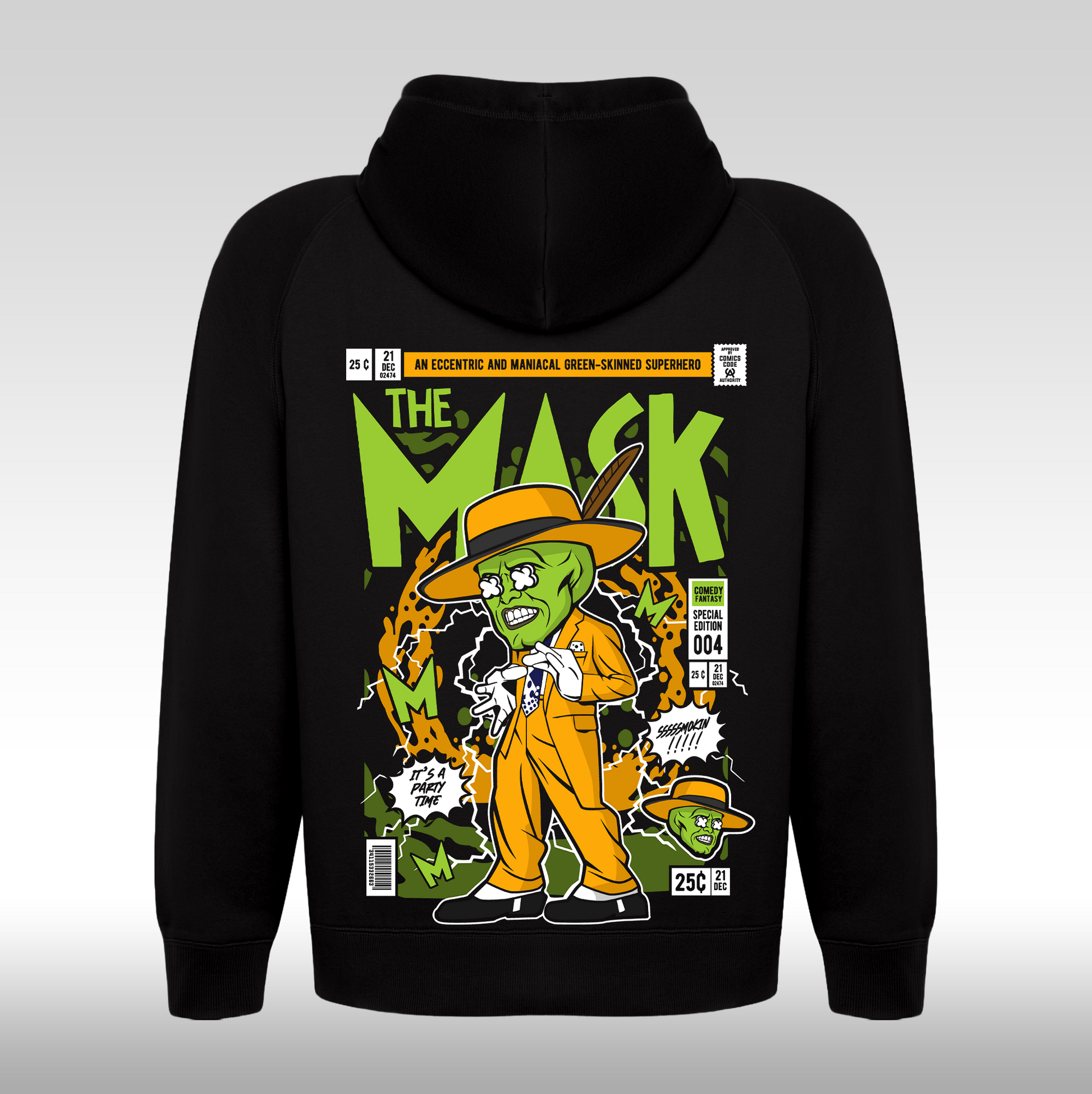 Hanorac Negru personalizat spate urban "The Mask" streetwear
