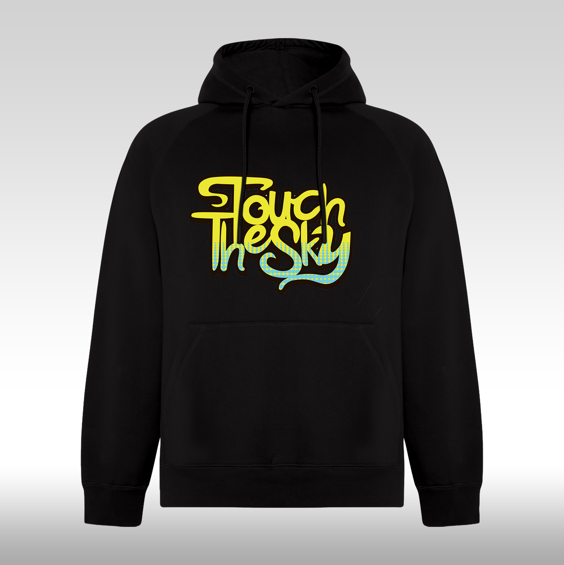 Hanorac Negru personalizat urban "touch The Sky" streetwear
