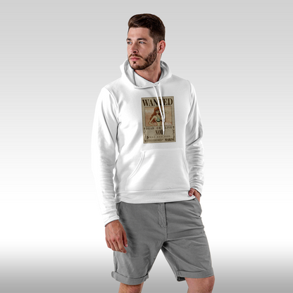 Hanorac alb personalizat Fata barbat anime "WANTED : Nami" streetwear
