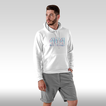 Hanorac alb personalizat Fata barbat gaming "404 Not Found" streetwear
