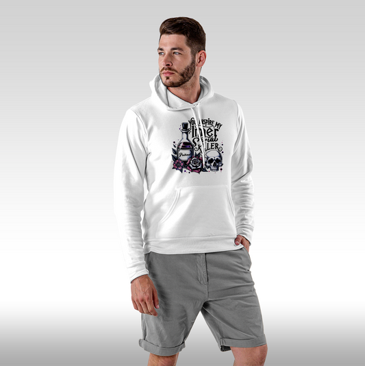 Hanorac alb personalizat Fata barbat mesaj "You Inspire My Inner Serial Killer" streetwear
