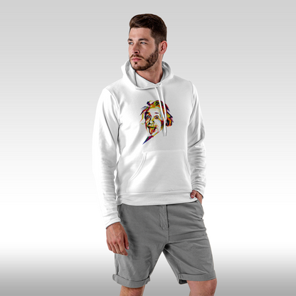 Hanorac alb personalizat Fata barbat urban "Albert Einstein" streetwear
