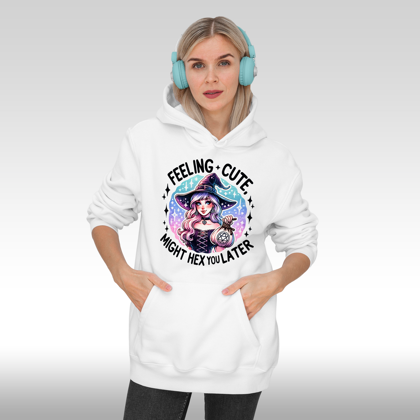 Hanorac alb personalizat Fata Dama urban "Lucy" streetwear
