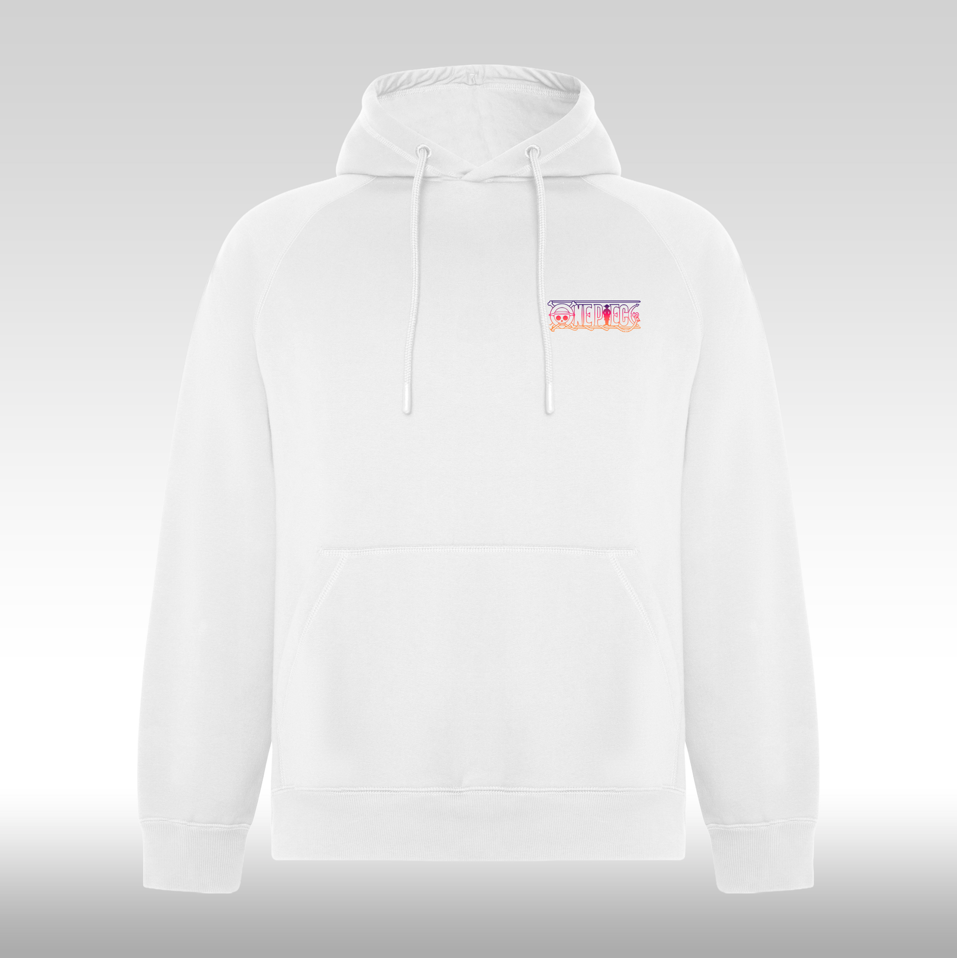 Hanorac alb personalizat anime "Monkey D Luffy" streetwear
